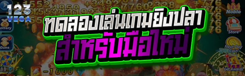 ทดลองเล่นเกมยิงปลาสำหรับมือใหม่